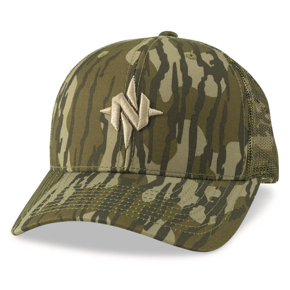 Nomad Assault Camo Trucker Hat Mossy Oak Bottomland One Size Fits Most
