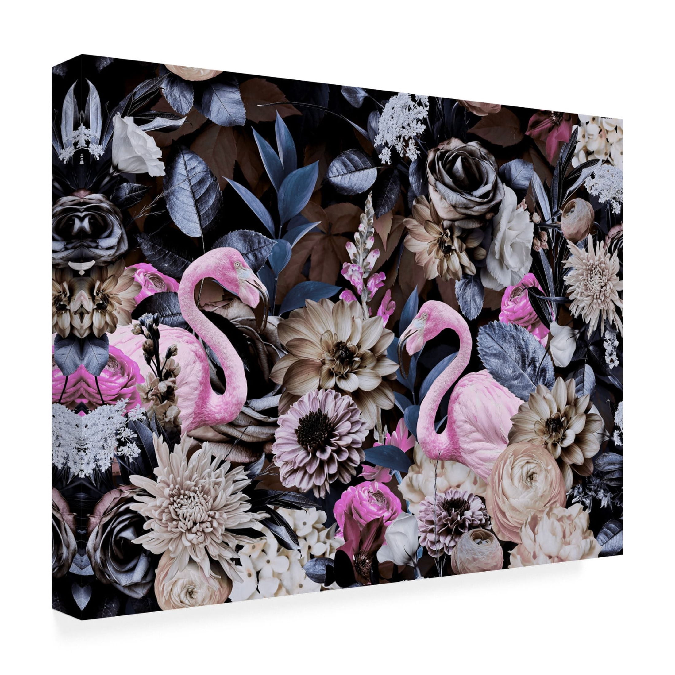 Trademark Fine Art Andrea Haase Flamingo Garden No3 Canvas Wall Art