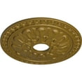 thumbnail image 3 of Ekena Millwork 18"OD x 3 1/2"ID x 1 3/8"P Warsaw Ceiling Medallion (Fits Canopies up to 3 1/2"), Hand-Painted Gold, 3 of 6