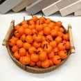 thumbnail image 6 of 48PCS Mini Artificial Pumpkins, Fall Harvest Simulation Pumpkins Decor Fake Fruit Home Decor, Realistic Autumn Pumpkins for Halloween Thanksgiving Party Table DIY Crafts Decorations, 6 of 9