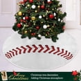 thumbnail image 6 of Coolnut Baseball Christmas Tree Skirt Home Decoration Large Round Christmas Tree Skirt for Holiday Party Home Christmas Day Ornaments 47.2 Inch, 6 of 6