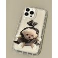 thumbnail image 1 of Funda de teléfono con dibujos de perro para iPhone, carcasa trasera de TPU suave y transparente con diseño de dibujos animados coreanos para iPhone 14, 13, 11, 12 Pro Max, 7, 8 Plus, X, XR, XS Fivean unisex, 1 of 2