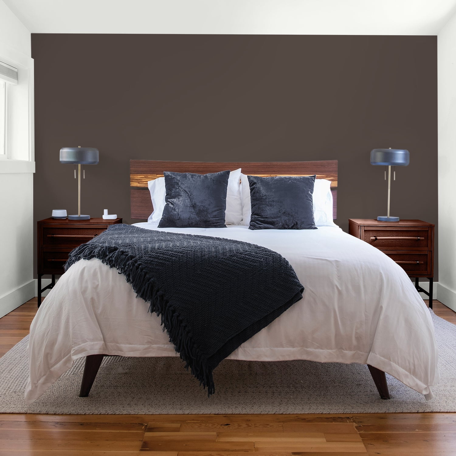 Glidden One Coat Interior Paint and Primer, Dark Granite / Brown, 1-Quart, Flat