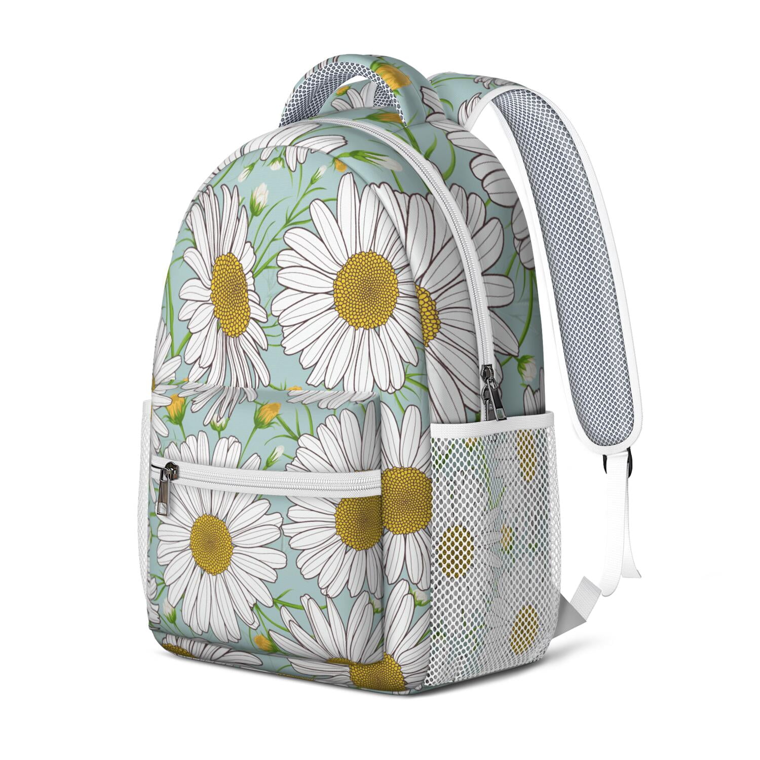 Rustic Daisy and Wildflowers School Backpack - Durable & Lightweight for Students