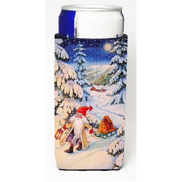Carolines Treasures ACG0144MUK Christmas Gnome Pulling a Sled Michelob Ultra Can coolers for Slim Cans