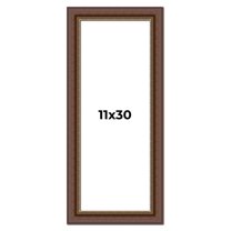 11x30 Copper and Brown Real Wood Picture Frame Width 2 inches | Interior Frame Depth 0.5 inches |