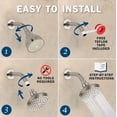 thumbnail image 5 of Aqua Elegante High Flow Shower Head for Bathroom Showers - 2.5 GPM - Brushed Nickel, 5 of 8