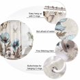 thumbnail image 6 of Teal Tulip Waterproof Fabric Shower Curtain,Vintage Spring Floral Summer Botanical Brown Waterproof Fabric Shower Curtain for Bathroom Curtains Bathtubs Shower Curtains with 12 Hooks Extra Long 72x96, 6 of 8