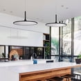 thumbnail image 4 of VONN Salm 24" Adjustable Disc ETL Certified Integrated LED Chandelier in Black, 4 of 11