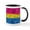 White/Black Inside, variant on CafePress - Abstract Paint Splatter Pansexual Pride Flag Mugs - 11 oz Ceramic Mug - Novelty Coffee Tea Cup