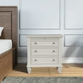 thumbnail image 6 of Benjara Lila 30 Inch Nightstand with Slide Out Tray, Felt Lined Top Drawer, White, 6 of 6