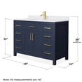 thumbnail image 5 of Wyndham Collection Beckett 48" Wood Single Bathroom Vanity in Gold/Dark Blue, 5 of 6