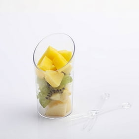 Balsacircle Clear 12 Pcs 3 Oz Plastic Square Dessert Cups