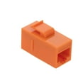 thumbnail image 3 of NavePoint CAT6 UTP Inline Keystone Coupler, RJ45 Female to RJ45 Female, Snap-In, 15 pack, Orange, 3 of 5
