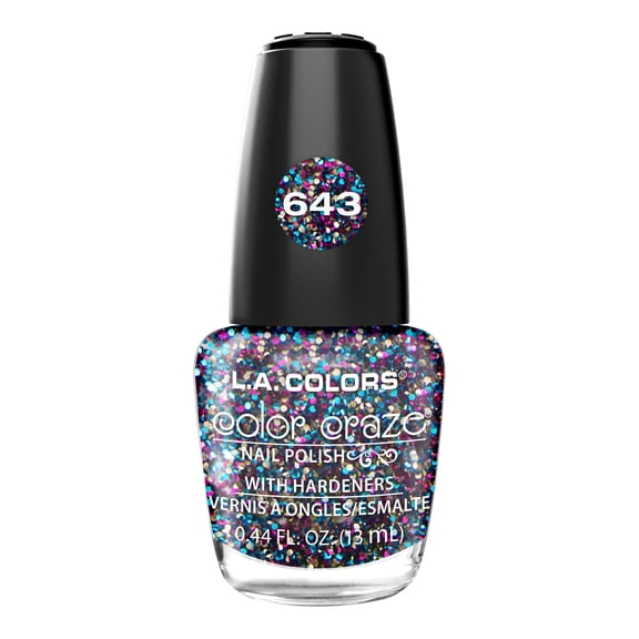 L.A. COLORS Color Craze Nail Polish With Hardeners #643 WONDERLAND, 0.44 fl oz