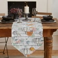 thumbnail image 3 of Chemin de Table en Coton et Lin, Foulards pour Commode, Aquarelle Récolte d'Automne à la Ferme, Citrouilles et Bois Gris Vintage, Couvre-Table Antidérapants, Déco pour Salle à Manger de Style Ferme, Baby Shower, Fêtes en Plein Air, 13x70 Pouces, 3 of 8