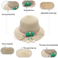 thumbnail image 3 of Conjunto de sombrero y bolso de paja para niñas Sombreros para fiestas de té para niñas Monederos Gorras de vestir Bolsos Regalo para cumpleaños Verano Playa Viajes, 3 of 5