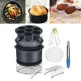 thumbnail image 1 of 11 Uds. Accesorios para freidora de aire de accesorios para freidora de aire pastel receta Pan parrilla de doble capa Clip de comida - 8 pulgadas perfecl Reemplazo de la freidora de aire, 1 of 8