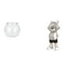 thumbnail image 1 of Acuario de escritorio,Pecera pequeña transparente,pecera,jarrón,mesa,Tanque de peces Contenedor de acuario transparente Hogar,Figura de escritorio,Estante con estatua de astronauta para, 1 of 8