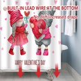 thumbnail image 4 of JOOCAR 72x72 Inch Happy Valentine's Day Themed Shower Curtain Cute Gnomes Couples Pink Love Heart for Bathroom Decor Waterproof Fabric Polyester Shower Curtain Sets with Hooks, 4 of 7