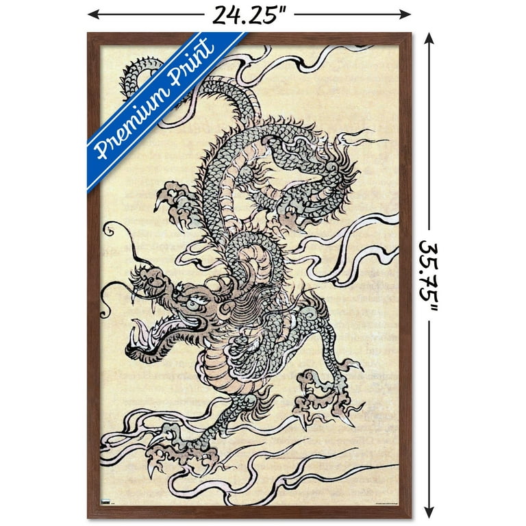 Japanese Dragon Wall Poster, 22.375