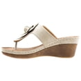 thumbnail image 5 of GC SHOES Womens Flora Flower Thong Sandals 9.5 Natural beige, 5 of 6