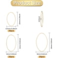 thumbnail image 2 of 60Pcs 3 Size Oval Linking Rings Stainless Steel Connector Rings Charms Brass Open Bezel Charms Connectors Geometric Hollow Frame Charms DIY, 2 of 7