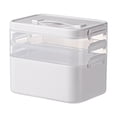 thumbnail image 1 of JIEMUCES Portable Medicine Storage Box Pill Organizer Large Capacity Multi-layer Design Transparent Medicine Case with Handle, 1 of 7