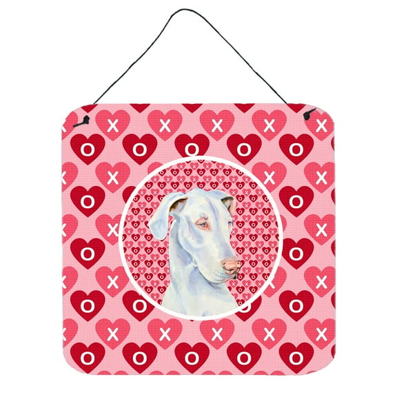 Carolines Treasures LH9131DS66 Great Dane Hearts Love and Valentines Day Portrait Wall or Door Hanging Prints 6HX6W