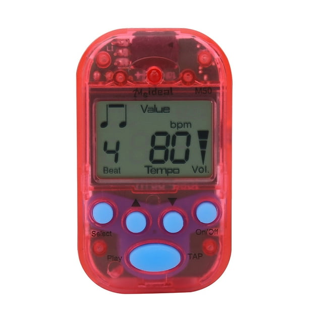 Spptty Mini Touche Numérique M50 Tempo Métronome Clip Instruments de Musique, M50 Métronome, Métronome Numérique