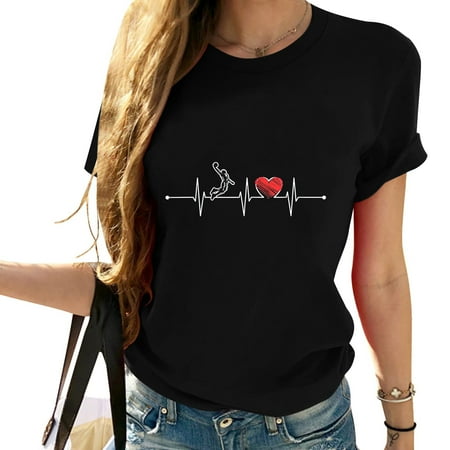 Basketball Player Heartbeat Gift EKG Basketball Fans Lover T-Shirt