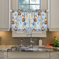 thumbnail image 5 of Monkey Yellow Banana Pattern Tier Curtains Tier Kitchen Living Room Bedroom Balcony 2 Panels 27x36 Inch, 5 of 9