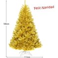 thumbnail image 3 of Costway 180 cm Árbol de Navidad 1036 Ramas Abeto Artificial con Decoraciones Tecnología Galvanoplateada con Base de Metal Oro Champaña, 3 of 7