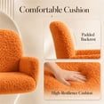 thumbnail image 4 of SESSLIFE Vanity Chair, Height Adjustable Velvet Makeup Chair, Comfy Home Desk Chiar with Gold Legs, 360° Swivel Office Chair, for Bedroom, Orange, 4 of 9