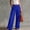 A446 Blue, variant on Women's Linen Wide Leg Pants High Waisted Elastic Back Loose Flowy Trousers with Pockets Summer Casual Beach Vacation Lounge Pants Breathable Daily Wear