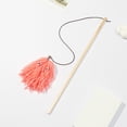 thumbnail image 2 of Cat Teaser Wooden Handle: Faux Woolen Yarn Elastic Rope Bell Pet Toy Kitten Wand, 2 of 3