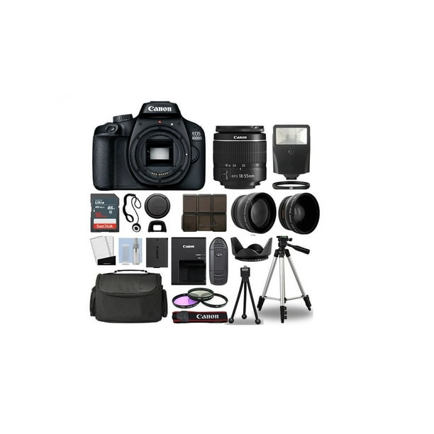Canon EOS 2000D Rebel T7 Kit with EF-S 18-55mm f/3.5-5.6 III Lens +  Accessory Bundle +One Stop Shop Deals Cloth