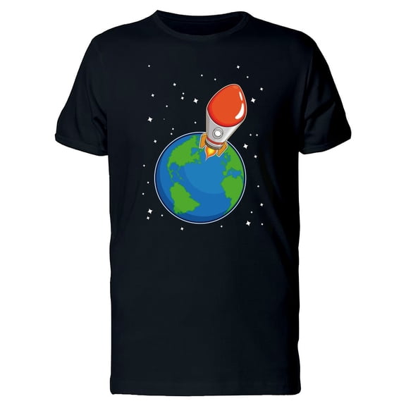 Rocket In Outer Space Tee Men's -Image by Shutterstock