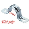 thumbnail image 2 of Wideskall 3/4" inch Heavy Duty Pipe Tube Conduit Steel Hanger U Strap Clamps Clip w/ Screws Pack of 12, 2 of 2