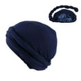 thumbnail image 2 of Turban Cap For Men Stretch Head Wraps Elastic Turban Scarf Tie For Hair Pre-Tied, 2 of 13