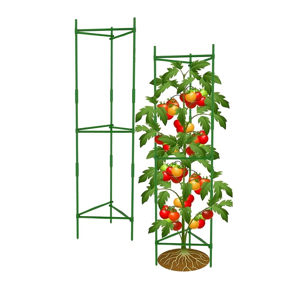 1 Pack Tomato Cage 3.9 Feet, Plant Support Cage Assembled Tomato Garden Cages Stakes Vegetable Support Trellis