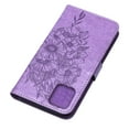 thumbnail image 3 of Mantto iPhone 13 Case, Magnetic Folio Butterfly Patterned Wallet Case, PU Leather with Wrist Strap Credit Card Holder Slots Kickstand Protective Cover For iPhone 13, Lightpurple, 3 of 10