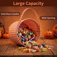 thumbnail image 4 of Halloween Basket, Trick or Treat Basket, Cute Plaid Candy Bucket, Small Baskets Barrel, Jack O Lantern Bags, 4 of 12