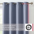 thumbnail image 2 of THD Cambridge Blue Curtains 84 Inch Long - Blackout Curtains 84 Inches Long 2 Panels Set, Thermal Drapes, Blue Curtains for Bedroom, Set of 2 (52 W x 84 L, Dusty Blue), 2 of 9