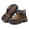 thumbnail image 1 of LNGOOR Bottes de Randonnée Isolées en Polaire pour Garçons - Griffes en Acier Résistantes à l'Usure Antidérapantes Imperméables Respirantes Légères et Confortables Chaussures de Sport Extérieures pour Camping Escalade, 1 of 7