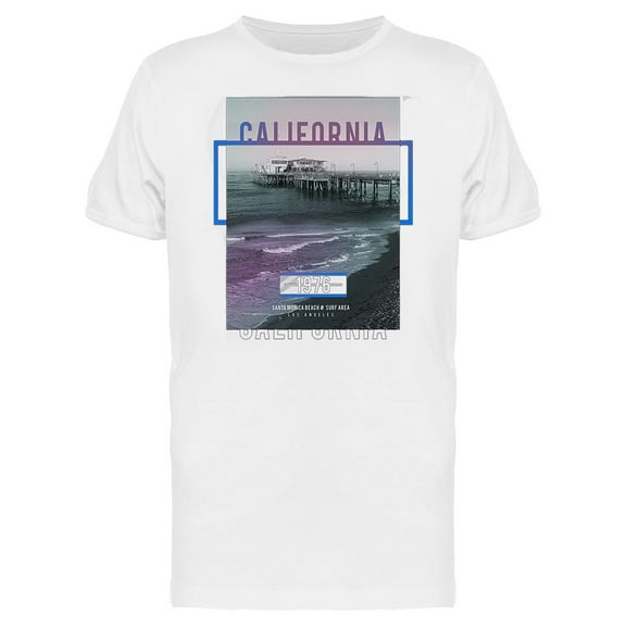 Santa Monica Beach 1976 T-Shirt Men -Image by Shutterstock, Male Large