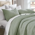 thumbnail image 4 of palassio Beige 100% Cotton Quilt Queen Size Bedding Sets with 2 Pillow Shams, Textured Lightweight Soft Bedspread Shabby Chic Coverlet, Neutral Quilted Comforter Bed Cover for All Season, 3 Pieces, 4 of 10