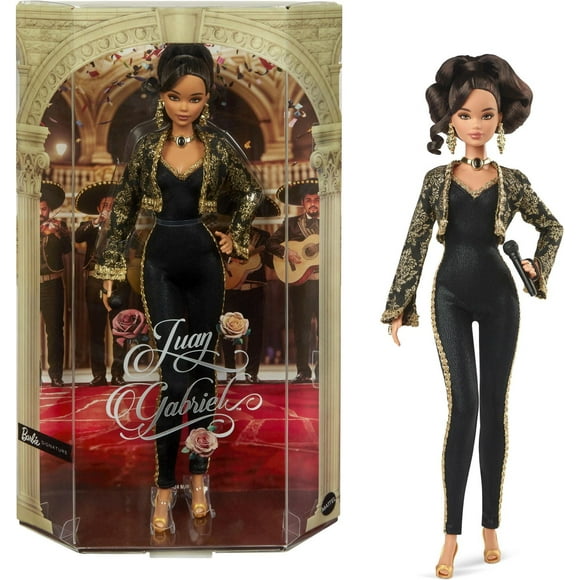 Barbie Signature Juan Gabriel Collectible Doll in Chic Black and Gold Suit