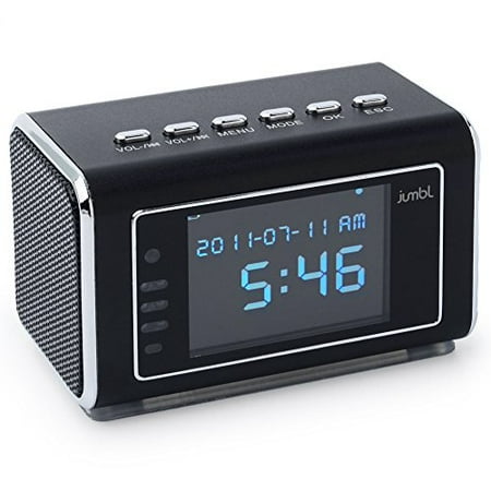 Jumbl Mini Hidden Spy Camera Radio Clock with Motion Detection - Black
