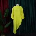 thumbnail image 5 of AURA Plus Size Chiffon Maxi Dress Half High Neck Long Sleeve Loose Fit Irregular Hem Elegant Summer Dress, 5 of 9
